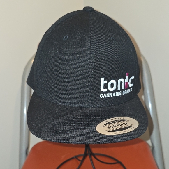 Sport-Tek Black Snapback Hat TONIC CANNABIS DRINKS 420 - Picture 1 of 4
